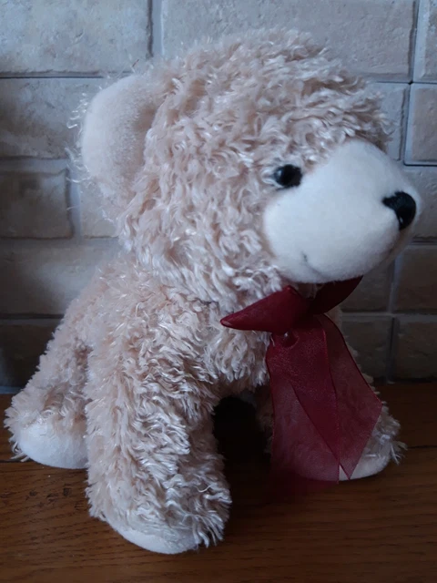 Peluche doudou Ours Beige Polaire Assis  Gipsy 17 Cm Ours Polaire