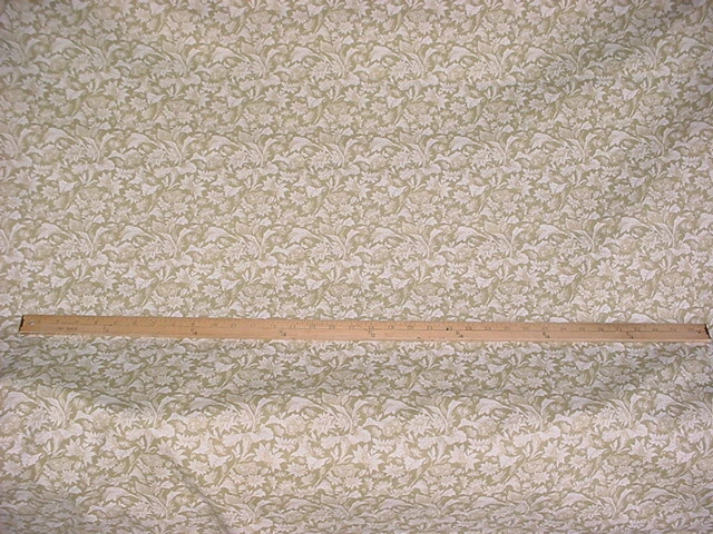 4-7/8Y Kravet Lee Jofa Soft White Sage Green Floral Print Upholstery Fabric 2