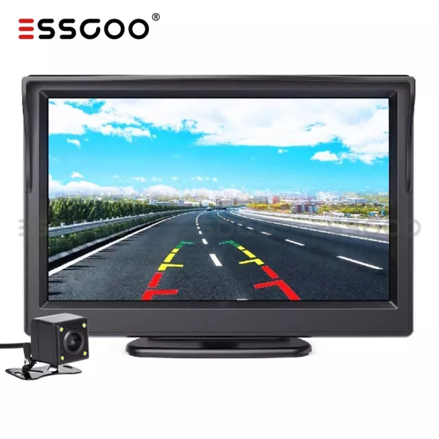 Reversing Rear View Camera 6M w/ 5" TFT LCD Monitor Night Vision Car Truck VAN