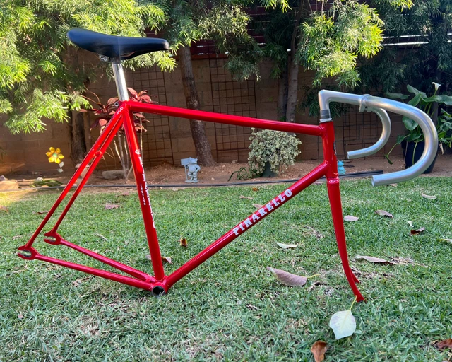1970s PINARELLO Track Frame Set 57cm Cinelli Pista Bar1A stemSaddle Record SP