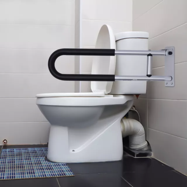 Maniglia pieghevole WC maniglia di supporto a parete ausilio per alzarsi WC staffa per alzarsi maniglia di supporto 90° 3