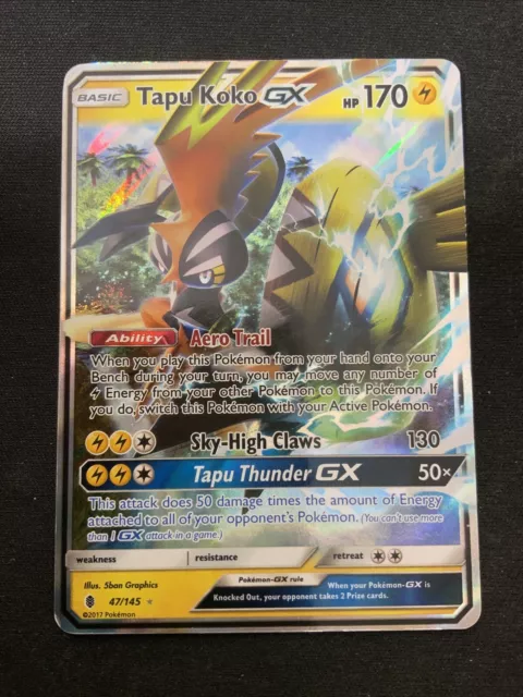 Pokemon Black Star Promo Card: TAPU KOKO GX - SM33 - HALF ART PRIME HO -  Recaptured LTD