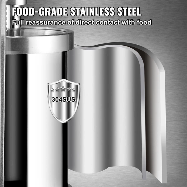 VEVOR Sausage Stuffer 5LBS/3L Capacity Homemade Sausage Maker Stainless Steel 3