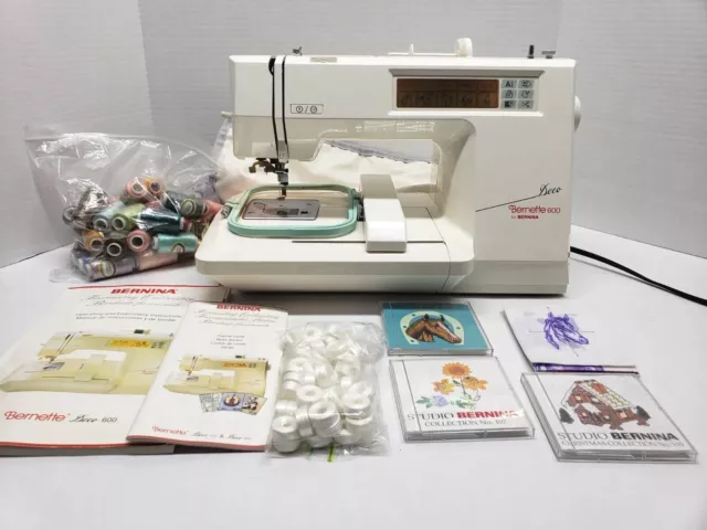 Bernina Bernette Deco 600 Digital Embroidery Sewing Machine W/ Accessories!