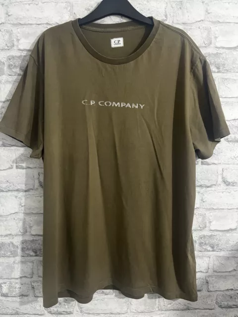 CP Company T Shirt Mens Top XXXL Olive Green Logo Designer Tee Summer 3XL FGF