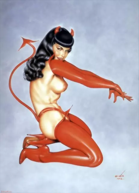 Bettie Page Red Devil | Vintage Poster | A1, A2, A3