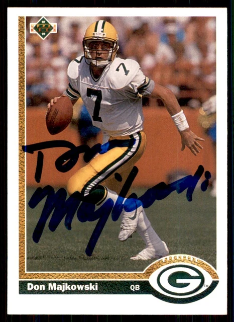 1991 Upper Deck Don Majkowski IP Signed Auto Green Bay Packers #117