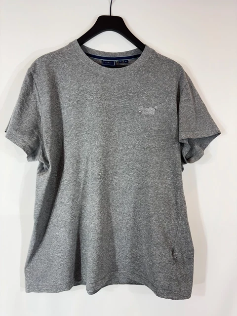 T-shirt Superdry Homme Blanc - Manches Courtes - Ticket Type Infill - Neuf Avec Étiquettes