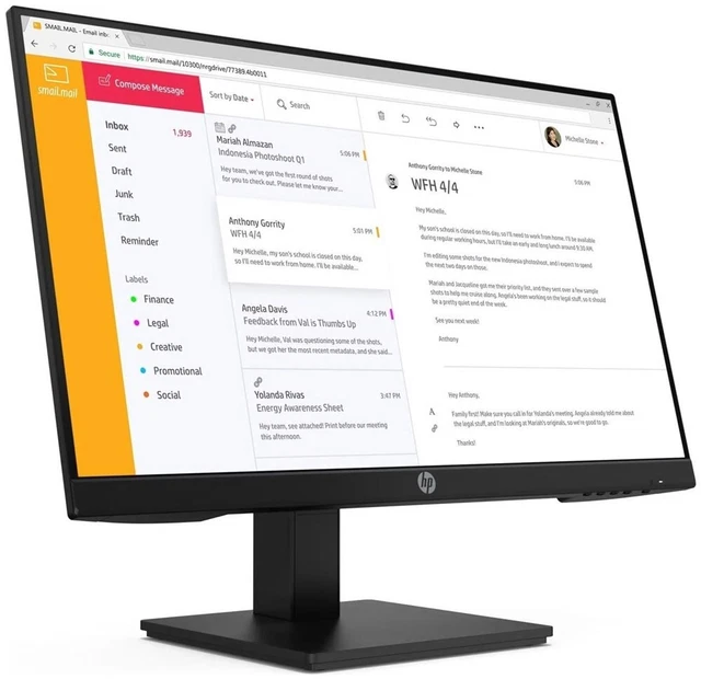 HP P24h G4  60.47 cm (23.8") 1920 x 1080 (Full HD) 5 ms 60 Hz (Monitor)