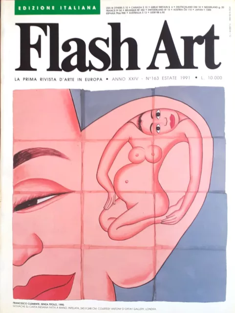 Flash Art cover F. Clemente n^ 163 Estate 1991