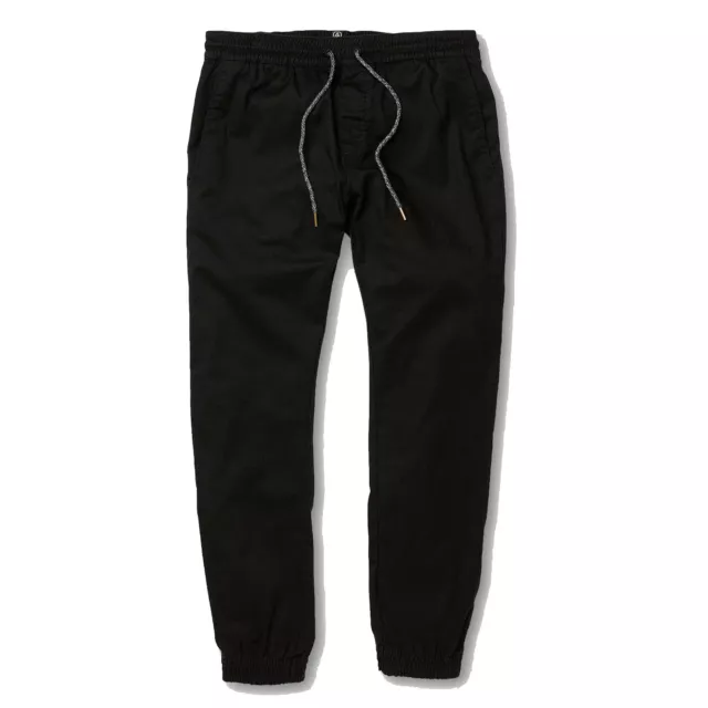 Volcom Men's Frickin Slim Jogger Black Pants Clothing Apparel Snowboarding Sk...