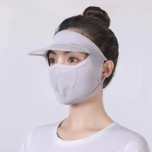 Breathable Ice Silk Face Mask Thin Outdoor Sunscreen UV Protection Women Mask F3