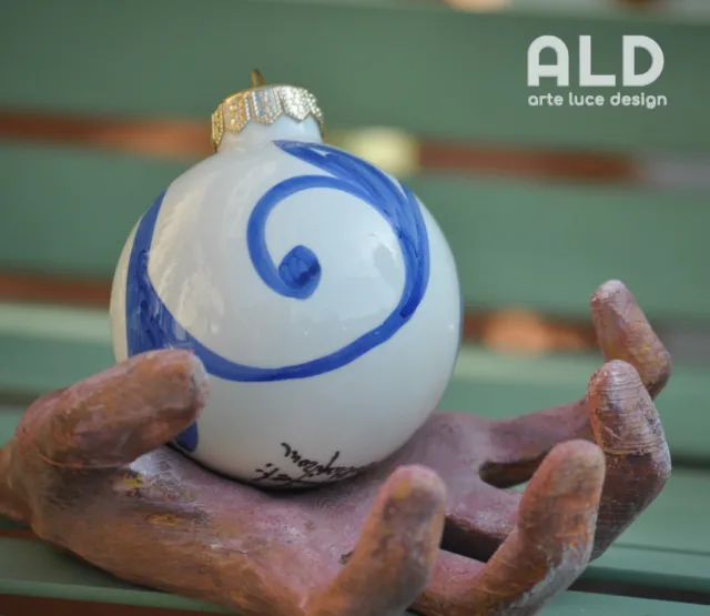 Palla albero di natale ceramica di Caltagirone sfera decorazione natalizia