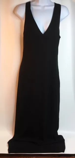 Reformation Black  Ribbed Knit Maxi Dress Size M