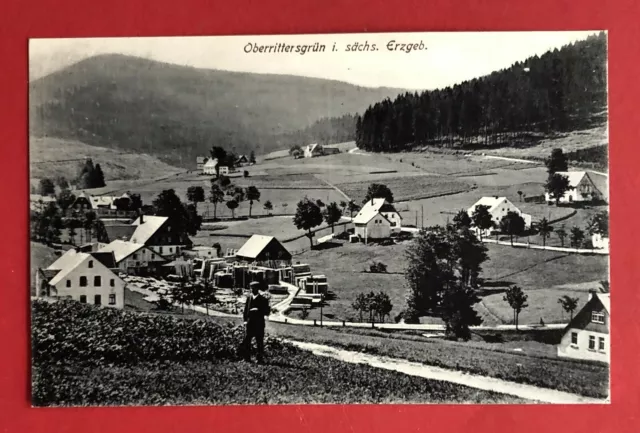 AK OBERRITTERSGRÜN im Erzgebirge um 1910 Ortsansicht  ( 80831