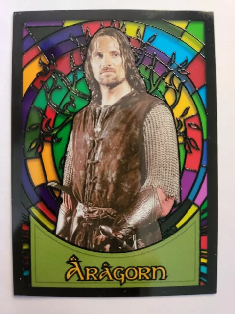 2006 Topps Lord Rings Evolution Aragorn STAINED GLASS SSP card #S1