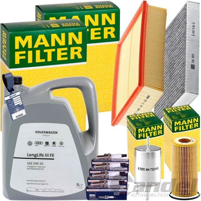 Paquete Completo De Mantenimiento Con Filtros Y 5L De Aceite 5W-30 Mannol Para VAG 1.9 2.0 TDI