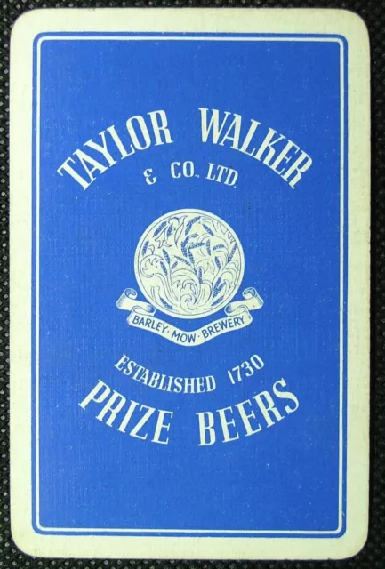 1 x playing card single swap Taylor Walker Barley Mow Brewery Prize Beers IPC112