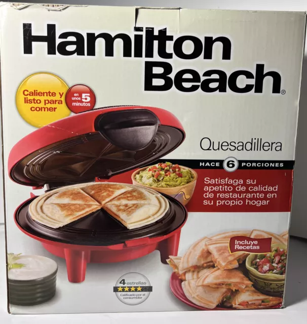 HAMILTON BEACH Quesadilla Maker Model NO. 25409 Open Box 