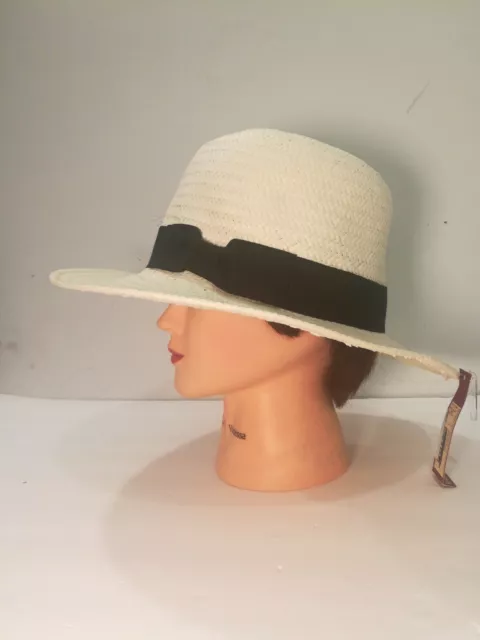 Merona Panama WHW16142 Fedora Womens Ladies Sun Hat White Bow, One Size 2014 3