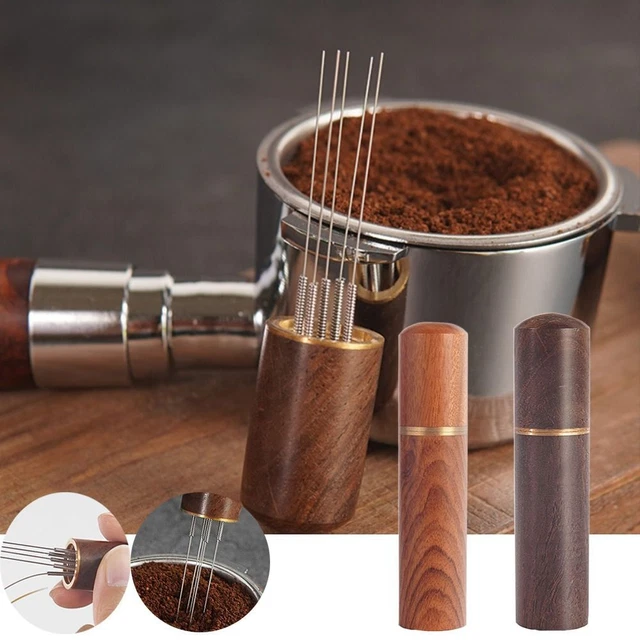 1pc 5 Colors Solid Wood Handle Needle Coffee Tamper Coffee Tamper Distributor Le - Foto 7
