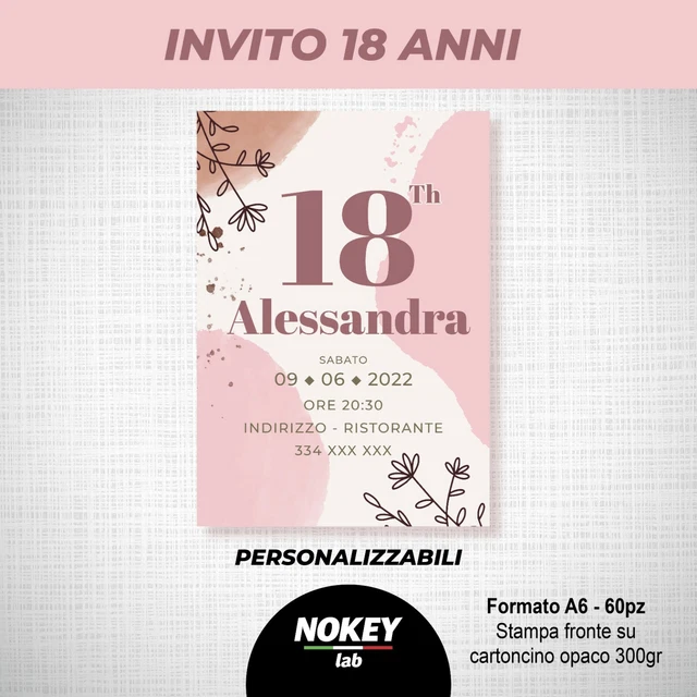 INVITI DI COMPLEANNO Personalizzati Inviti Oro Nero 30° 40° 50° 21 - Foto 3