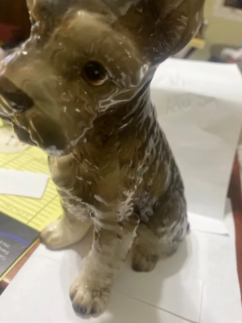 vintage schnauzer dog figurine