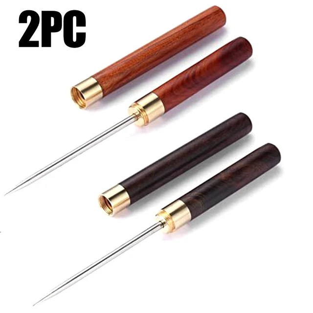 Lot De 2 Pics à Glace En Acier Inoxydable 22,9cm - Avec Manche Bois Et Fourreau Sécurité