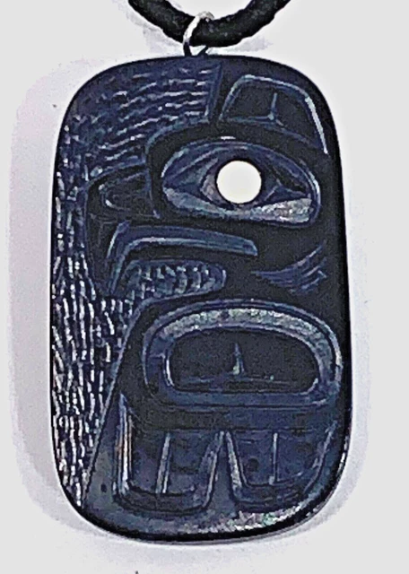 Haida pendant by Glen Pollard Eagle or Raven Carved Vintage