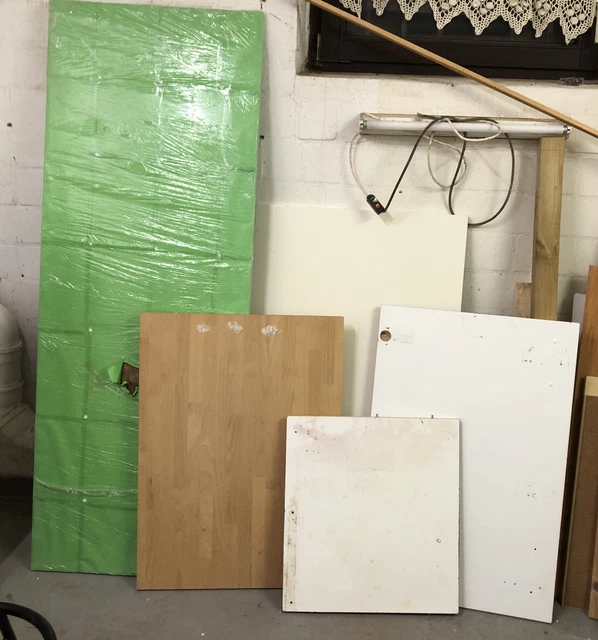 5 Große Holzplatten , 1 Korkplatte zum Handwerken, Bauen und Basteln