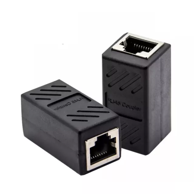 2pcs Cat7 Cat6 CAT5e RJ45 Kupplung Adapter PatchKabel Verlängerung LAN Netzwerk