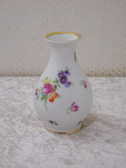 Wufkyy - Antiguo Thomas Diseño Jarrón de Porcelana - Vintage 1927-Flores -12 CM