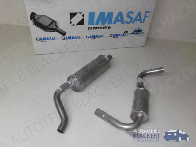 IMASAF Auspuffset Mitteltopf + Endtopf für Renault R 16 1.6 TS + TX 1968-1975