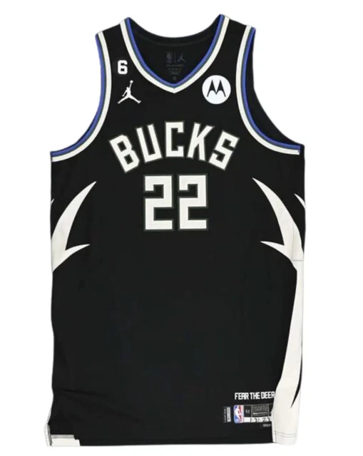 Khris Middleton Game Used 1/31/23 Bucks vs Hornets Size 52+6 Nike COA Jersey