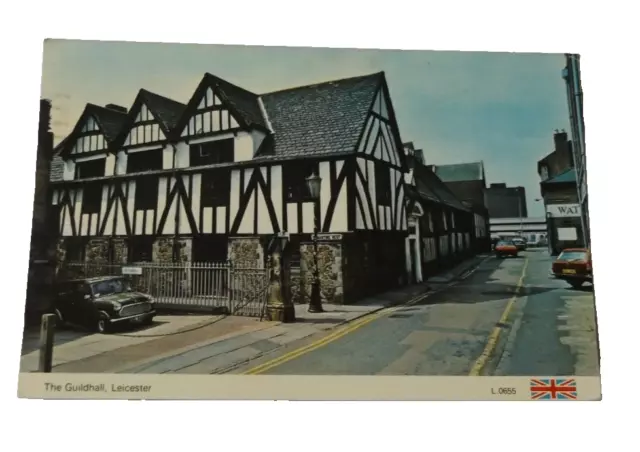 Leicester, "The Guild Hall", 1980er Vintage Postkarte. Leicestershire