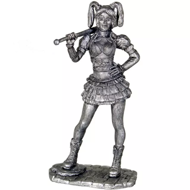 Harley Quinn Tin toy soldiers. 54mm miniature figurine. metal sculpture