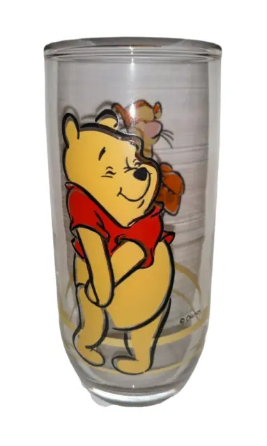 Vintage Disney Winnie the Pooh & Tigger Too Drinking Juice Tea Soda Glass 16oz