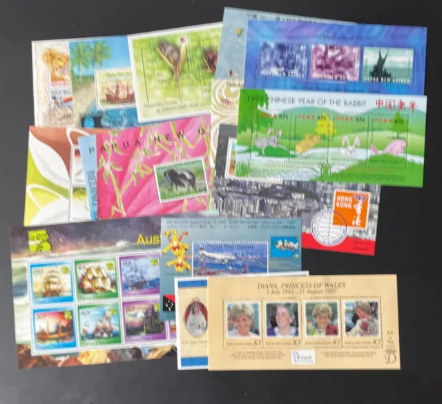 PAPUA NEW GUINEA MINT NH mini sheet COLLECTION, (#933)