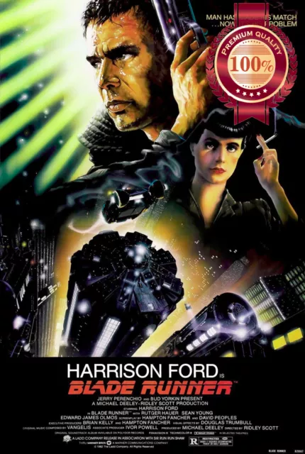 Blade Runner Harrison Ford 1982 Original Film Movie Art Print Premium Poster