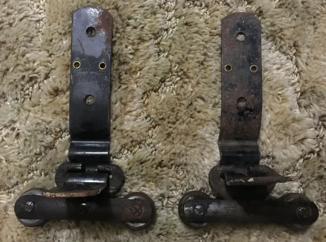 Antique Starline Inc Cannonball No. 1061 Barn Door Hangers Set Of 2 Rollers Work