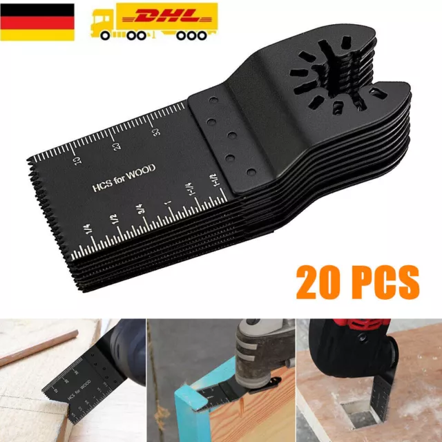 20tlg. Multitool Zubehör Sägeblatt-Set Metall Holz für Multimaster Fein Bosch