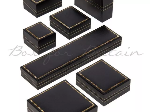 Classic Leatherette Jewellery Boxes Ring Bracelet Bangle Watch Necklace pendant 3