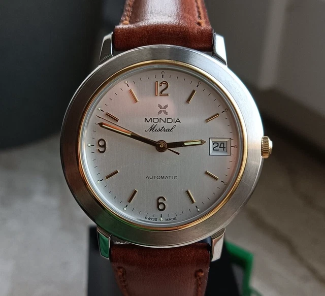 MONDIA MISTRAL BY ZENITH Automatic Orologio Vintage Oversize 36mm