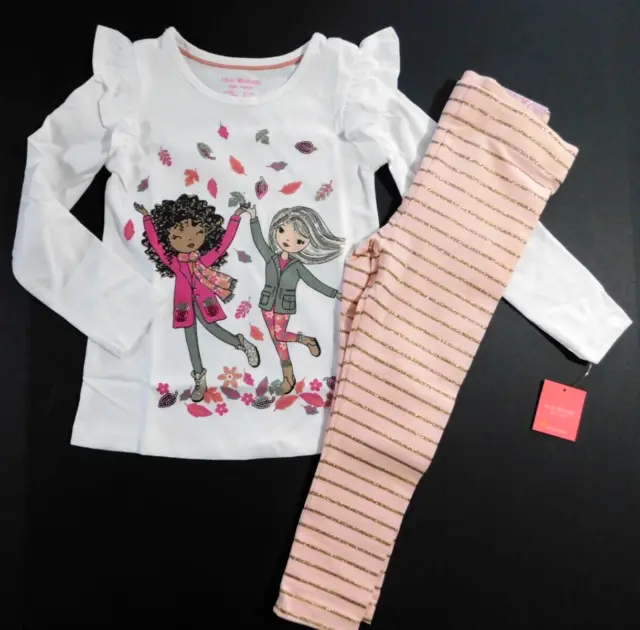 Girls 2 Pc Set Isaac Mizrahi Sequin T-Shirt/Tommy Bahama Leggings XS/4 New