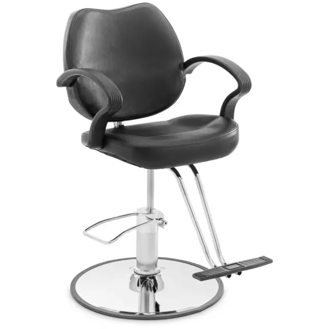 Fauteuil de coiffeur Chaise de barbier Repose-pieds en T 53 - 64 cm 160 kg noir