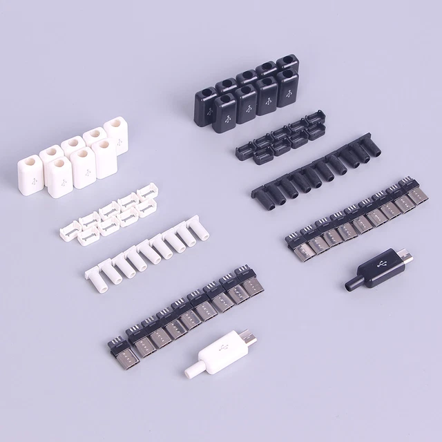 10Pcs Micro USB 5 Pin Welding Type Male Plug Connectors Charger Plug globa#w#