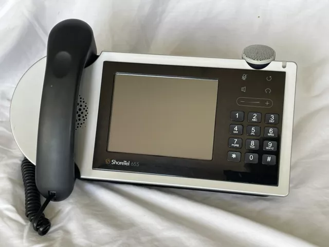 Pre-owned Shoretel IP 655 phone - Conference Call Phone -Black/Silver