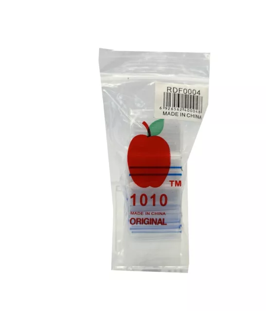 10X Apple Bags Baggies 1010 Ziplock 100 Brand Mini Reusable. FREE SHIPPING 2