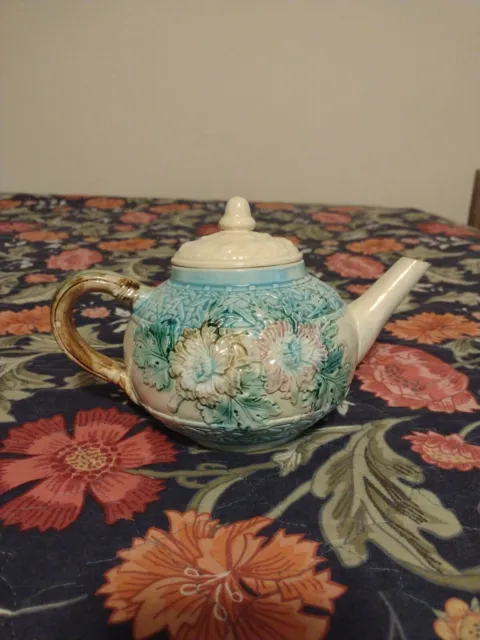Antique Majolica Teapot.