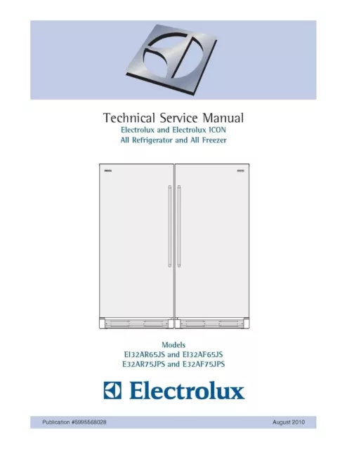 Repair Manual: Electrolux REFRIGERATORS (choice of 1)